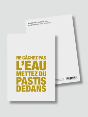 Carte Eau et Pastis