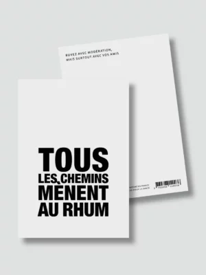 Carte Tous les chemins mènent au rhum