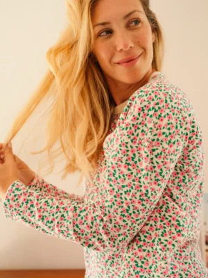 Pyjama Doudou Mini fleurs rose
