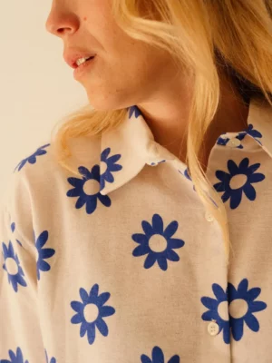 Pyjama Flanelle Dahlia bleu Klein