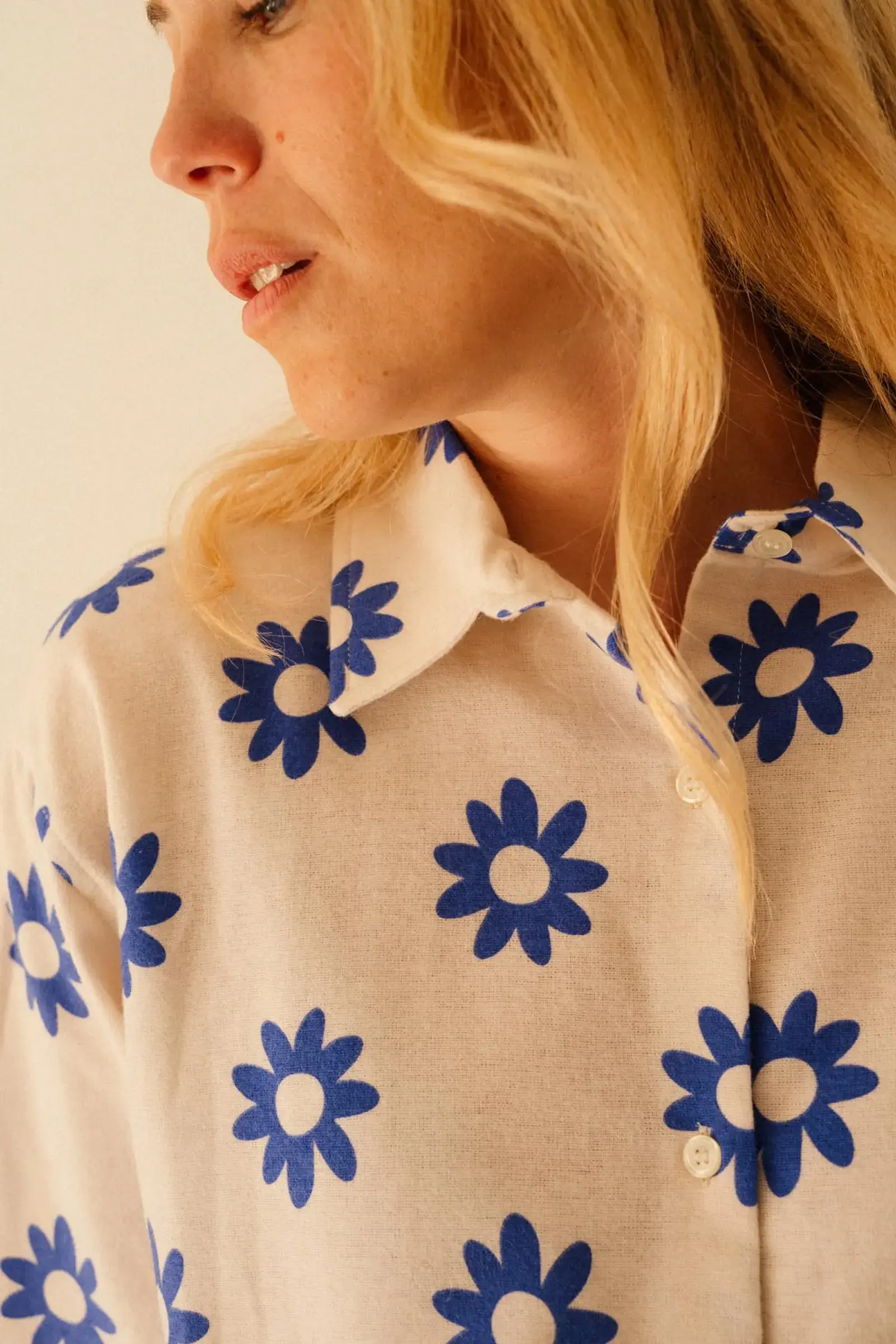 Pyjama Flanelle Dahlia bleu Klein – Image 2